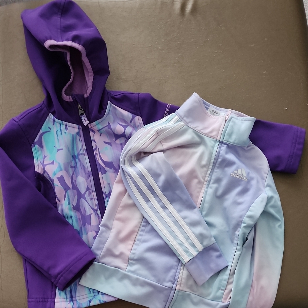 Adidas Kids' Purple and Pastel Jackets